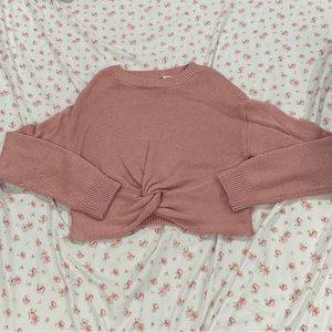H&M Women’s Sweater Pink Cropped Size Medium